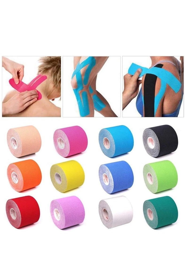 Hypoallergenic Therapeutic Muscle Tape for Injury Recovery for Gym, Running, Tennis, Swimming, Football 5M - Image 1