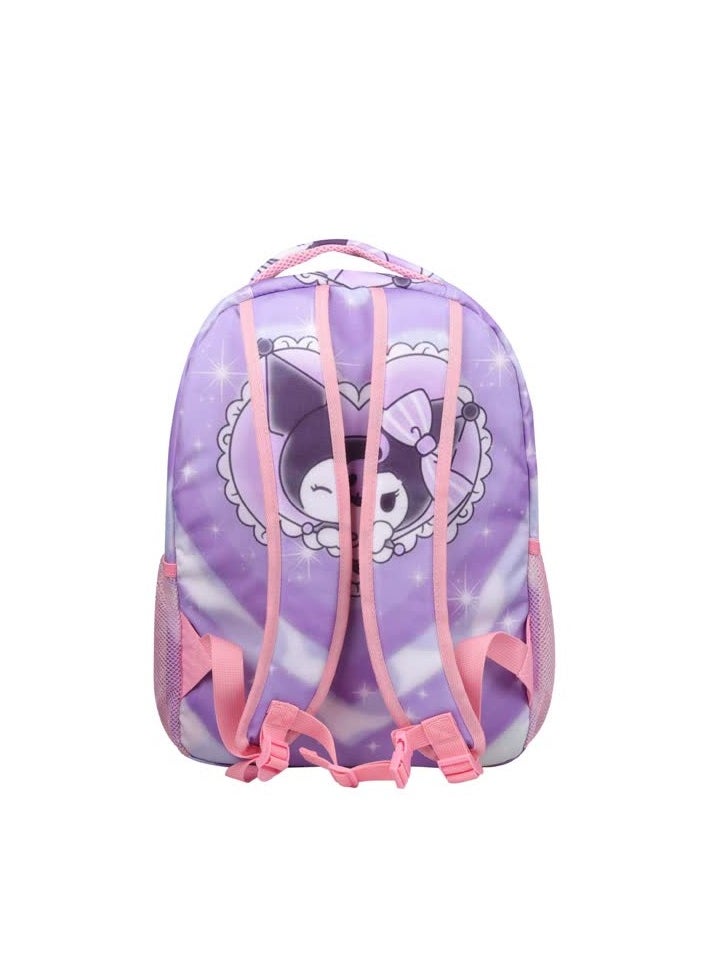 Generic Cartoon Kulomi Kuromi three-piece set Cinnamon dog KT schoolboy school bag kids cartoon backpack backpack,D8 Kulomi three-piece set 01  - Image 3