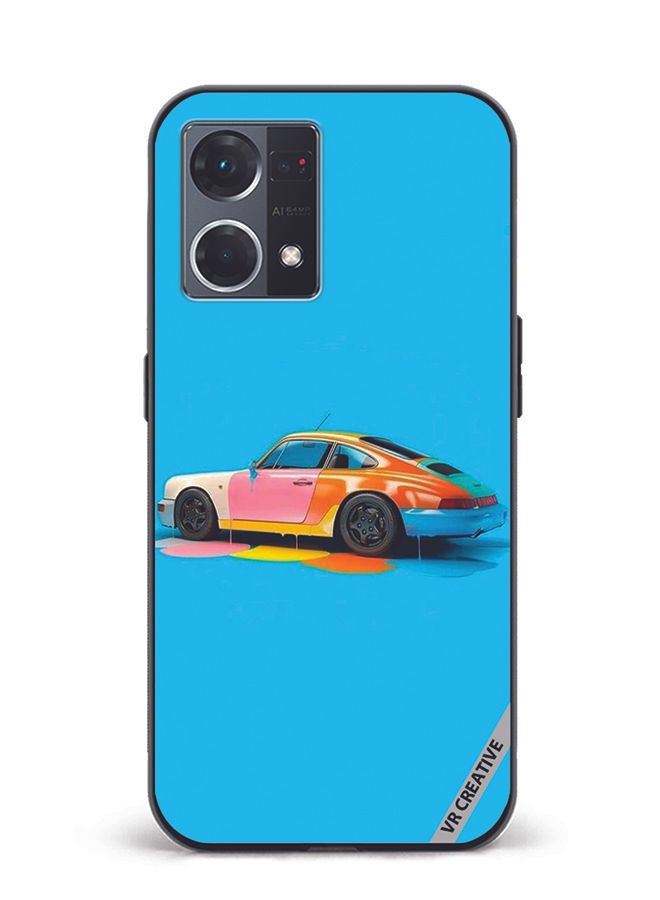 VR CREATIVE Protective Case Cover For Oppo Reno8 4G Car Design Multicolour - Image 1