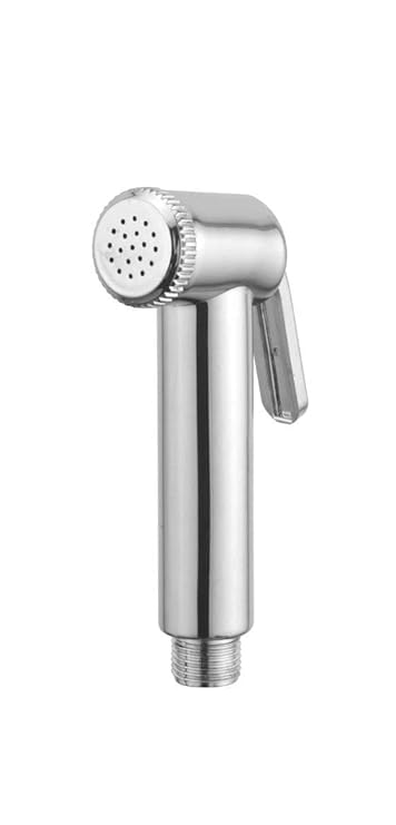 METWIN ABS Health Faucet for Toilet Seat in Bathroom with Holder and 1 M Stainless Steel Flexible Pipe Chrome - Image 2