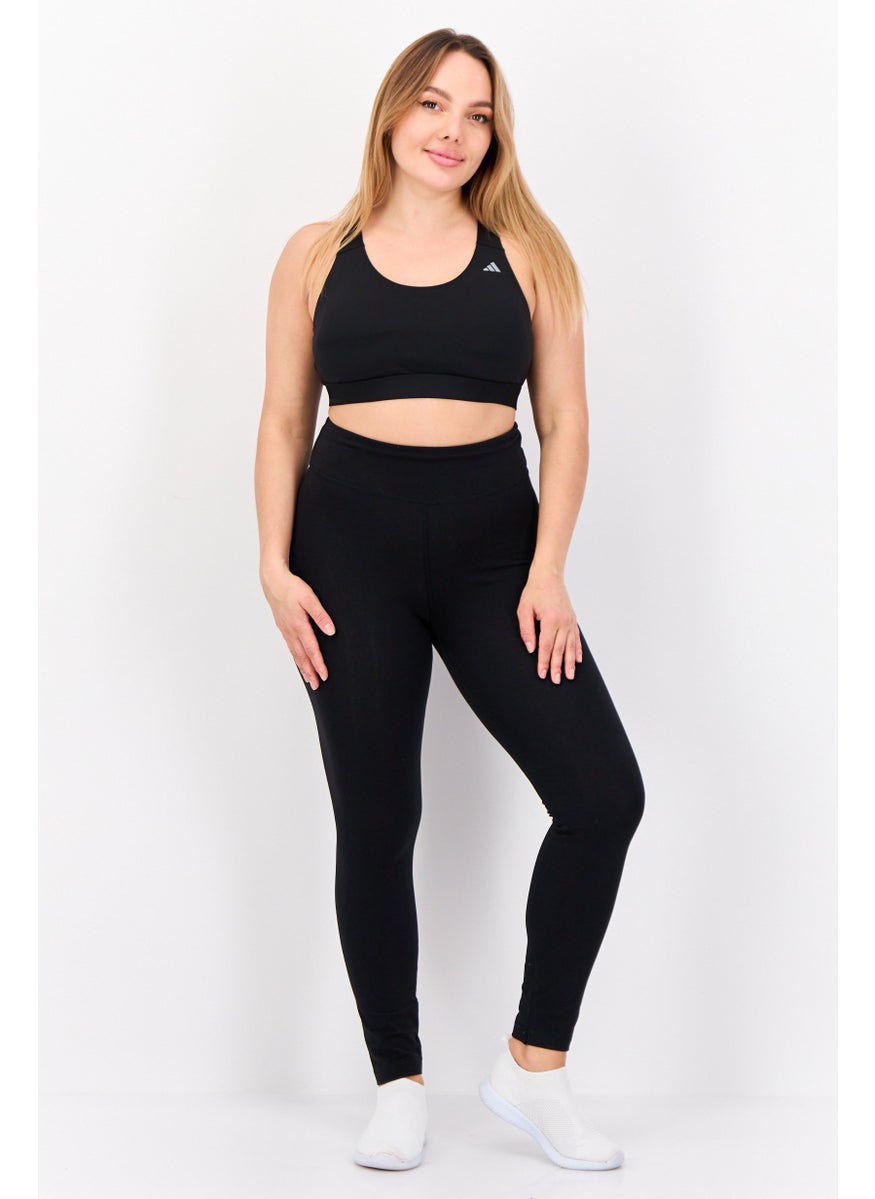 Adidas Women Padded Brand Logo Sports Bra, Black  - Image 4