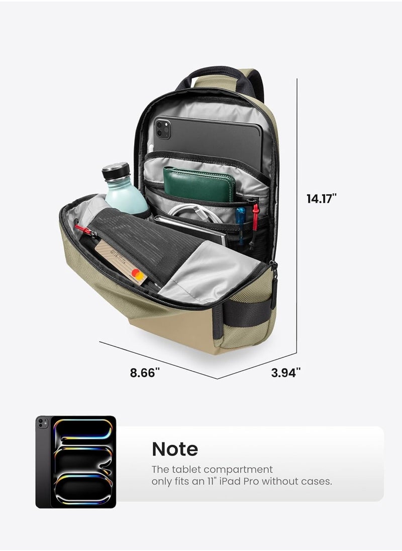 Tomtoc Navigator-T24 Sling Bag 5L, Compact Sling Bag, Crossbody Chest Shoulder Bag for 11 inch 2025 iPad A16, iPad Air M3&M2, iPad Pro M4, M2&M1, Nintendo Switch 2/Switch/OLED, Slim Lightweight Daypack for Daily Use  - Image 3