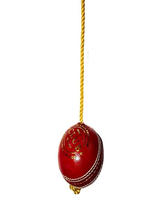 MOSVOLD Hanging Leather Practice Ball with Rope for Shot Practice, String and Knocking Ball(Red, Pack of 1) - Image 4