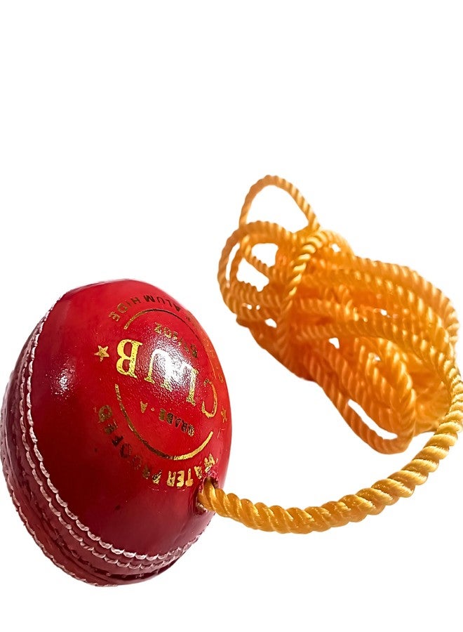 MOSVOLD Hanging Leather Practice Ball with Rope for Shot Practice, String and Knocking Ball(Red, Pack of 1) - Image 5