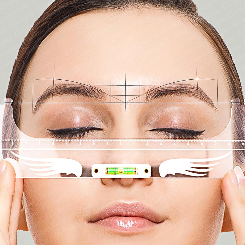 Guapa Guapa Professional Eyebrow Shaping Kit Eyebrow Ruler with Level Microblading Brow Mapping Ruler for Precise Tattoo Eyebrow Design Kit 2