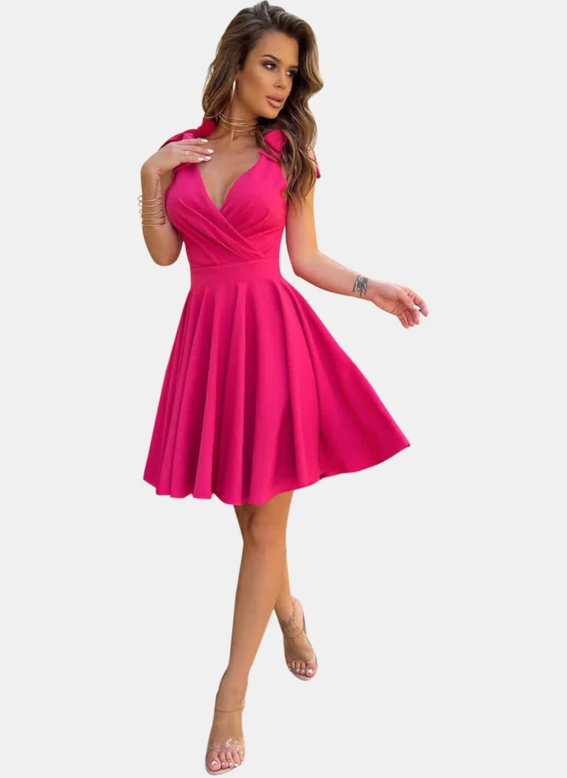 يونيكي Pink Solid Mini Dresses