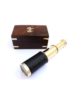 Nauticaz REGAL SURVEY 6 Nautical Handheld Pirate Brass Telescope with Anchor on Wooden Box  - Image 2