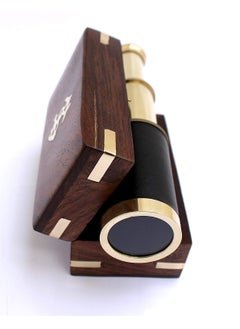 Nauticaz REGAL SURVEY 6 Nautical Handheld Pirate Brass Telescope with Anchor on Wooden Box  - Image 5
