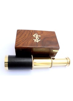 Nauticaz REGAL SURVEY 6 Nautical Handheld Pirate Brass Telescope with Anchor on Wooden Box  - Image 4