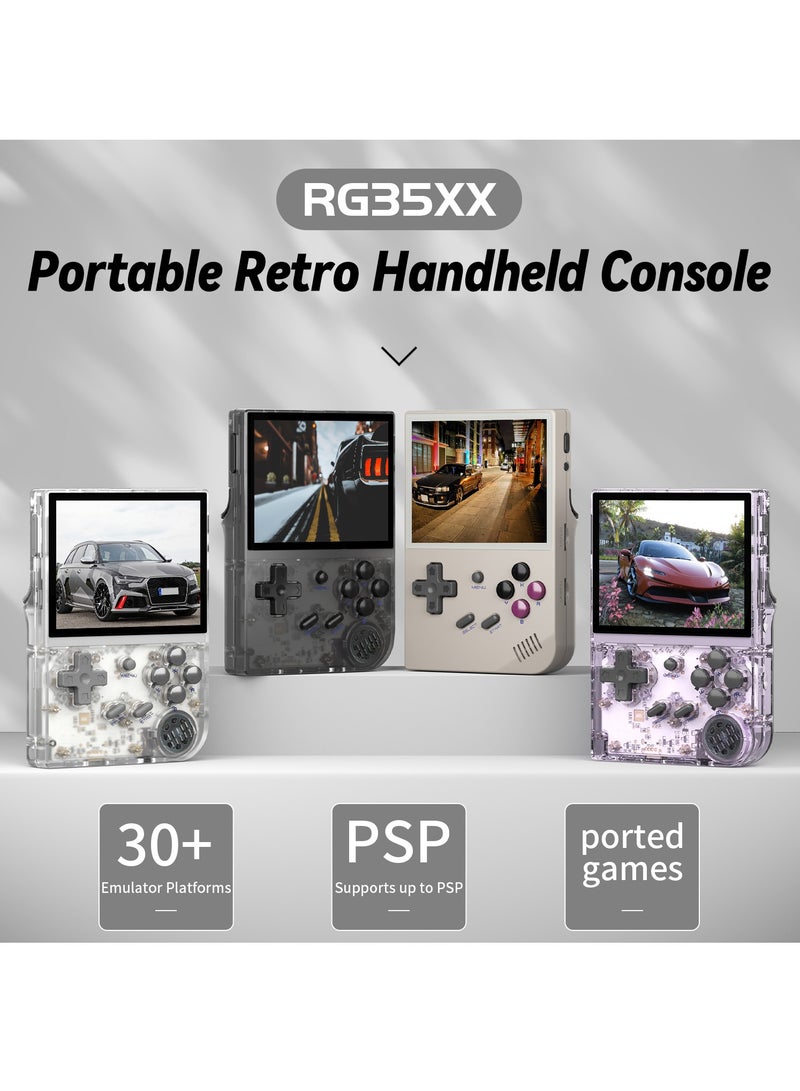 RG35XX 2024 New Version Retro Handheld Game Console, Upgraded Chip, Linux System 3.5-Inch IPS Screen Built-in 64G TF Card and 5000+ Classic Games, Support HDMI TV Output (Purple 64G) - Image 2