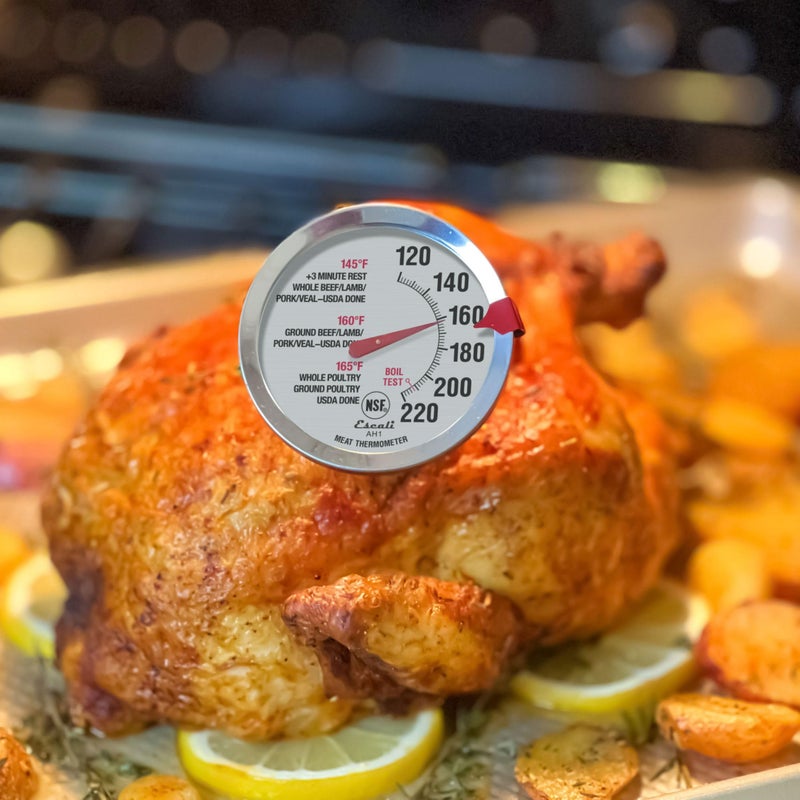 Escali AH1 2 Pack Oven Safe Meat Thermometers, Stainless Steel, Thermometer with 2.5 inch Large Dial, Oven and Grill Safe Temperature Gauge for Cooking, Roasting, Baking, Candy, Steak, Turkey - Image 4
