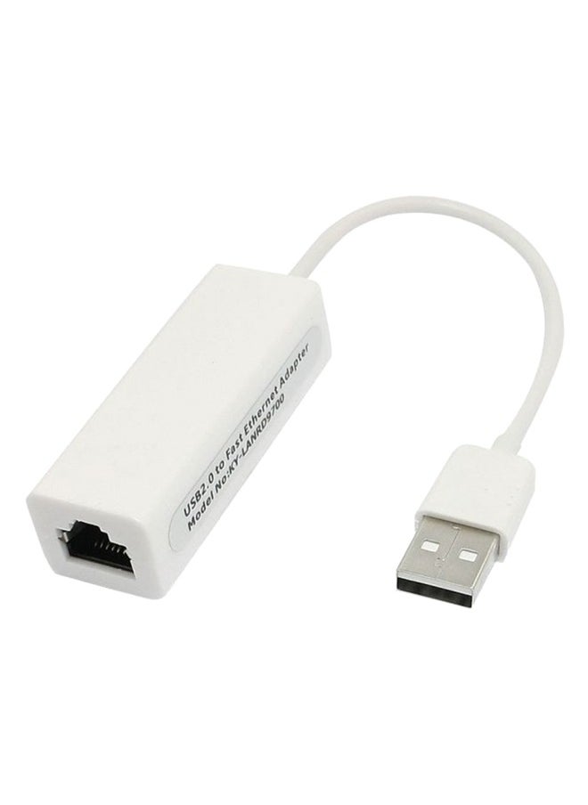 Generic - Usb 2.0 Ethernet 10/100Mbps Rj45 Network Lan Card Adapter 3 Port USB Hub - Image 1