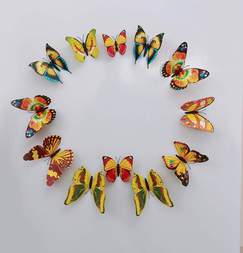 Rangoli Butterfly Wall Stick or Magnet for Home, Office, Kids Room Décor Self Adhesive Removable PVC. Design-12 - Image 2