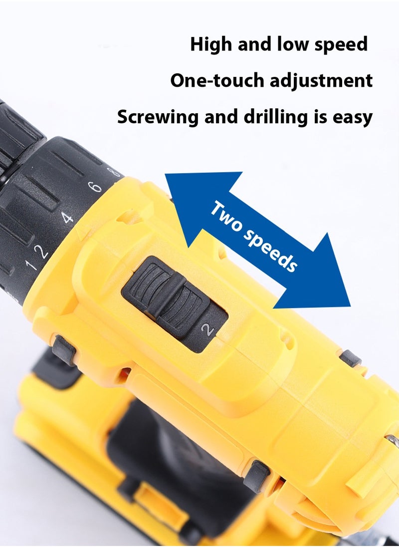 Arabest - 21v Multifunctional 24-Piece Lithium Drill Set Rechargeable Hand Drill Household Impact Drill Pistol Drill - Image 1