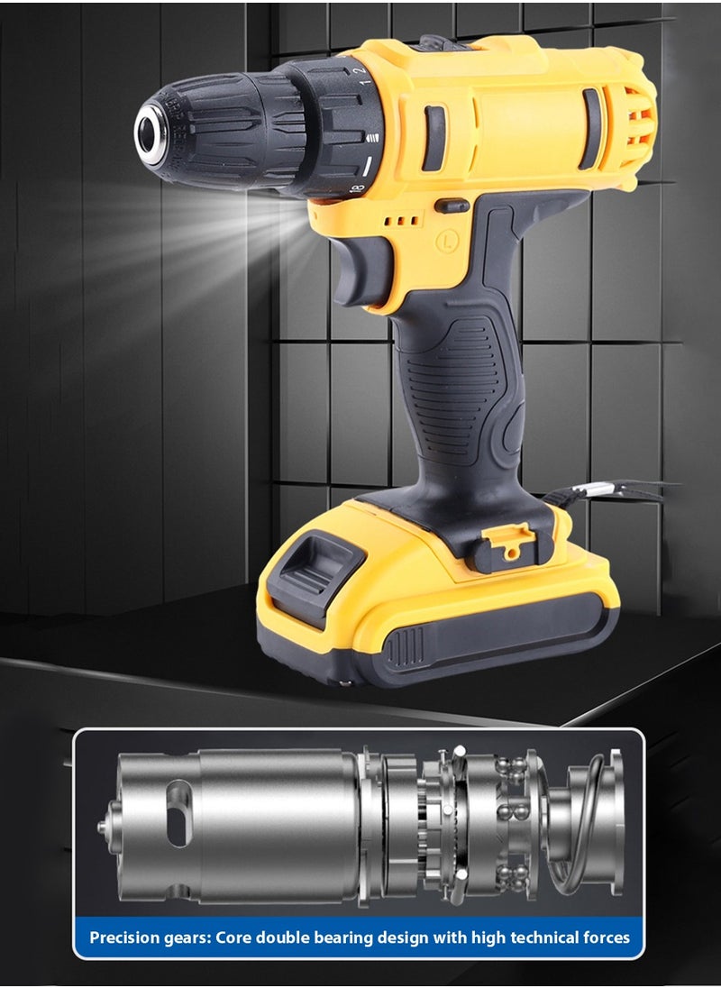 Arabest - 21v Multifunctional 24-Piece Lithium Drill Set Rechargeable Hand Drill Household Impact Drill Pistol Drill - Image 1