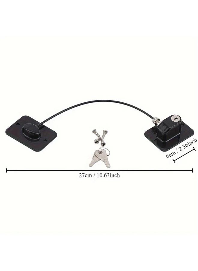 Keyless Safety Lock for Refrigerator Freezer Pantry Cabinet White Durable Plastic Screw In Surface Mount 2 Mounting Methods Multi Application - Image 4