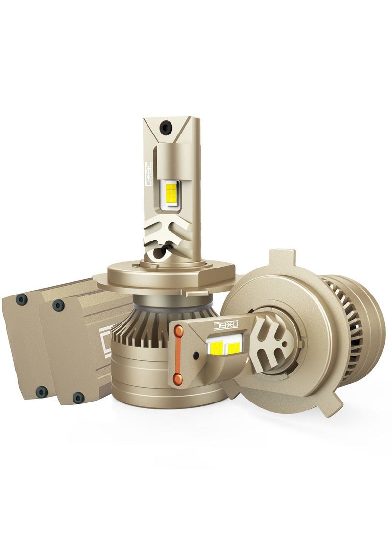 DXB-C FALCON H4/9003/HB2 LED Car Headlight Bulbs, 120W 12000LM 300% Extremely Bright Light, 6500K Cool White LED Bulb for Low Beam and High Beam Headlights, Plug and Play, IP68 - Pack of 2 - Image 2