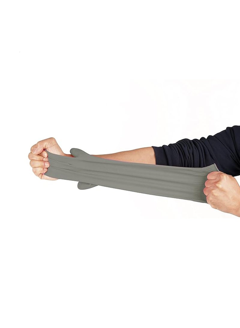 komax Rubber Gloves  Medium Size Gray Color Durable - Image 2