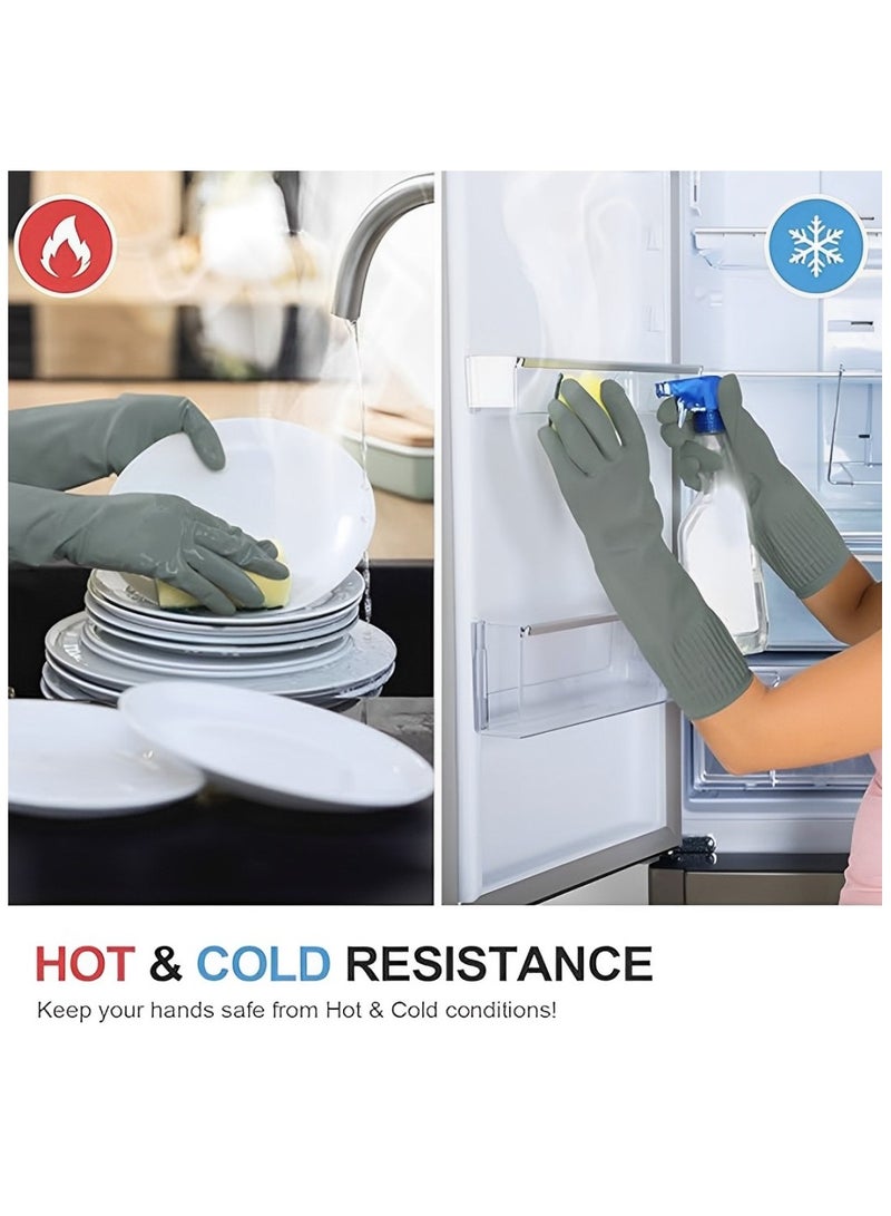 komax Rubber Gloves  Medium Size Gray Color Durable - Image 5