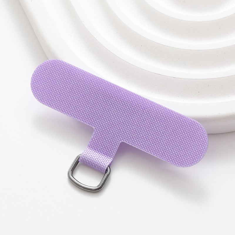 Colorful Solid Fabric Phone Case T-Clip Universal Strap Pad C310-T type curing cloth clip (light purple)