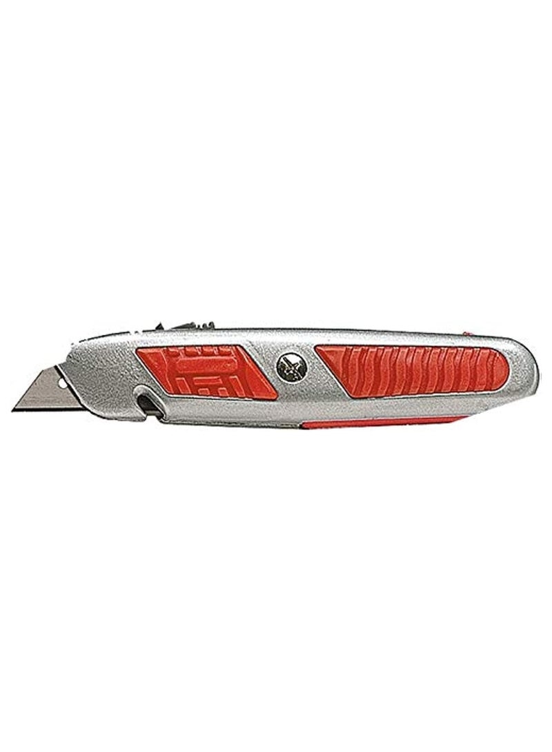 mtx Retractable Trapezoidal Blade Knife with Compartment for Blades and Metal Body 18mm 789679