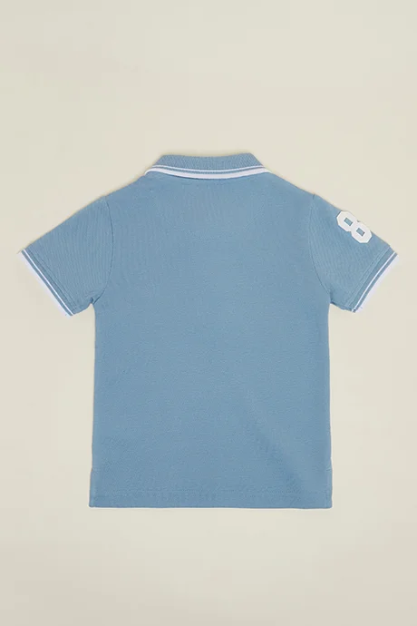 أر أند بي Print Detail Polo T-Shirt and Short Sleeves