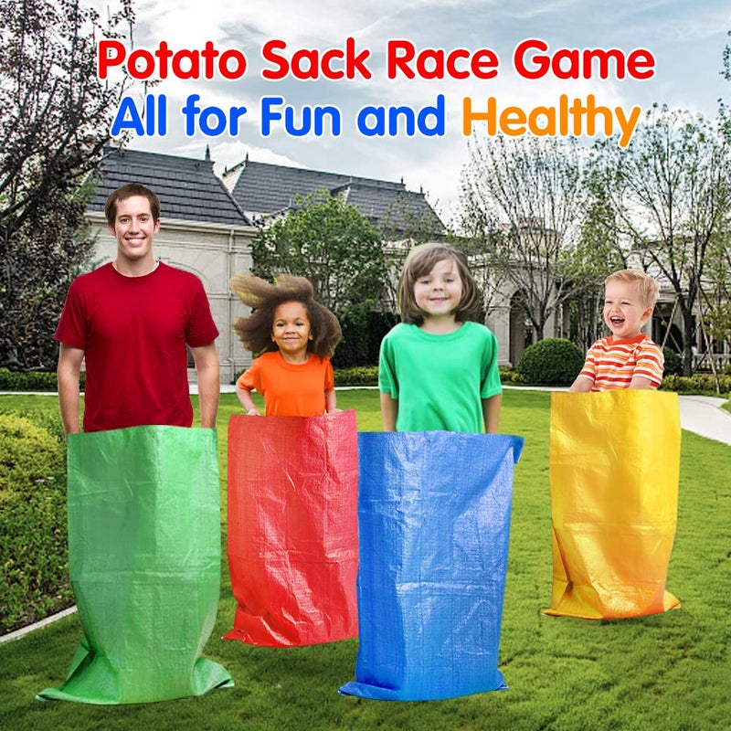 Abnaok 20PCS Outdoor Games Potato Sack Race Bag, 3-Legged Race Bands, with Egg and Spoon Race Lawn Games for Outside Backyard Field Day Birthday Party Games for Kids and Adults. - Image 2