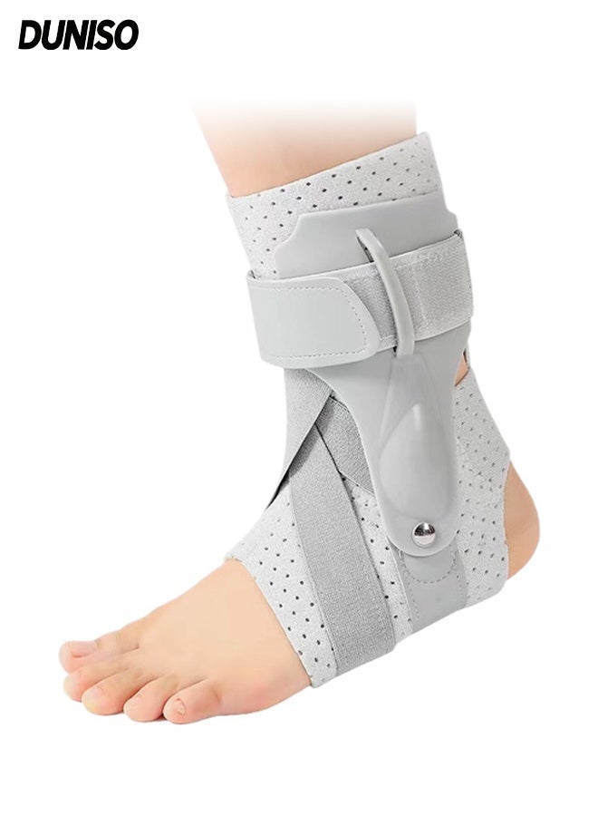 DUNISO Ankle Brace,Ankle Support Brace for Ankle Sprains,Adjustable Compression Ankle Support,with Side Stabilizers,Sturdy and Durable,for Sprains, Sports Injuries, Plantar Fasciitis, Injury Recovery,for Basketball Soccer Volleyball - Image 1