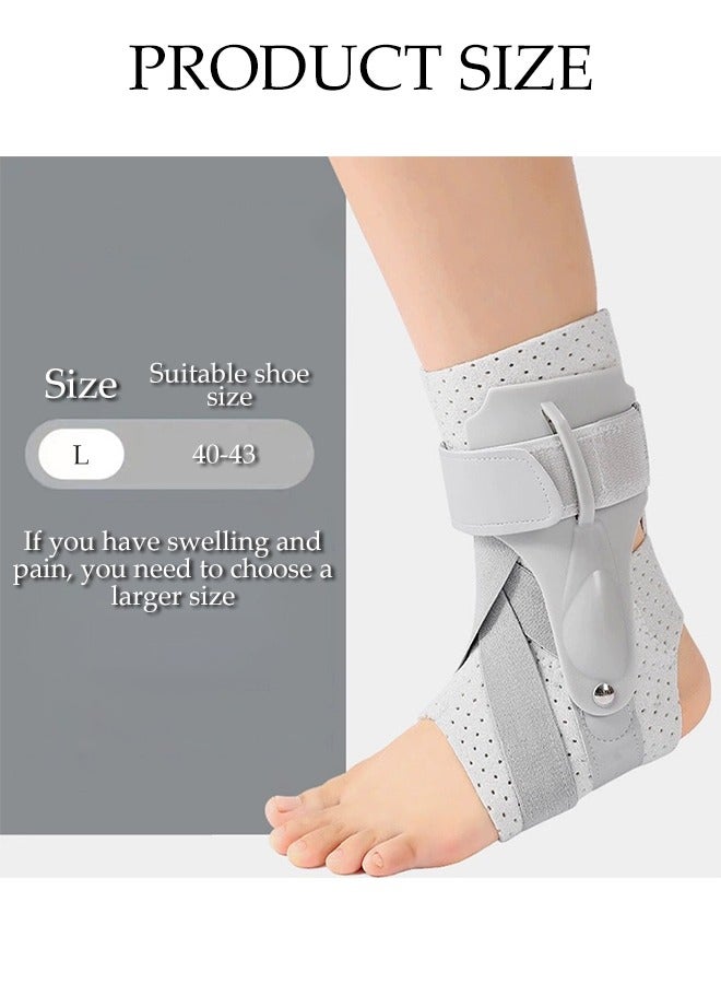 DUNISO Ankle Brace,Ankle Support Brace for Ankle Sprains,Adjustable Compression Ankle Support,with Side Stabilizers,Sturdy and Durable,for Sprains, Sports Injuries, Plantar Fasciitis, Injury Recovery,for Basketball Soccer Volleyball - Image 2