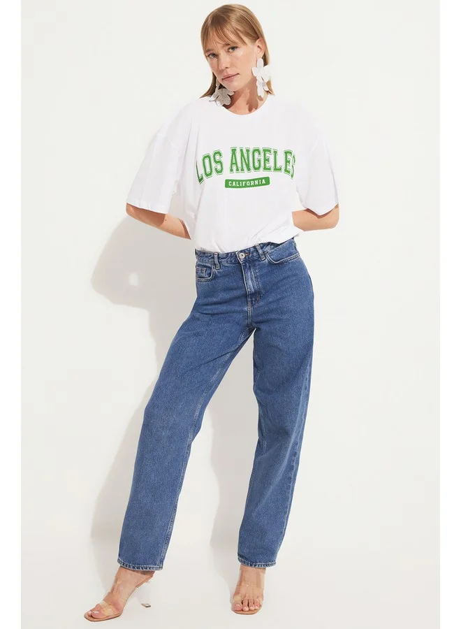 جون June Women Printed Tshirt White