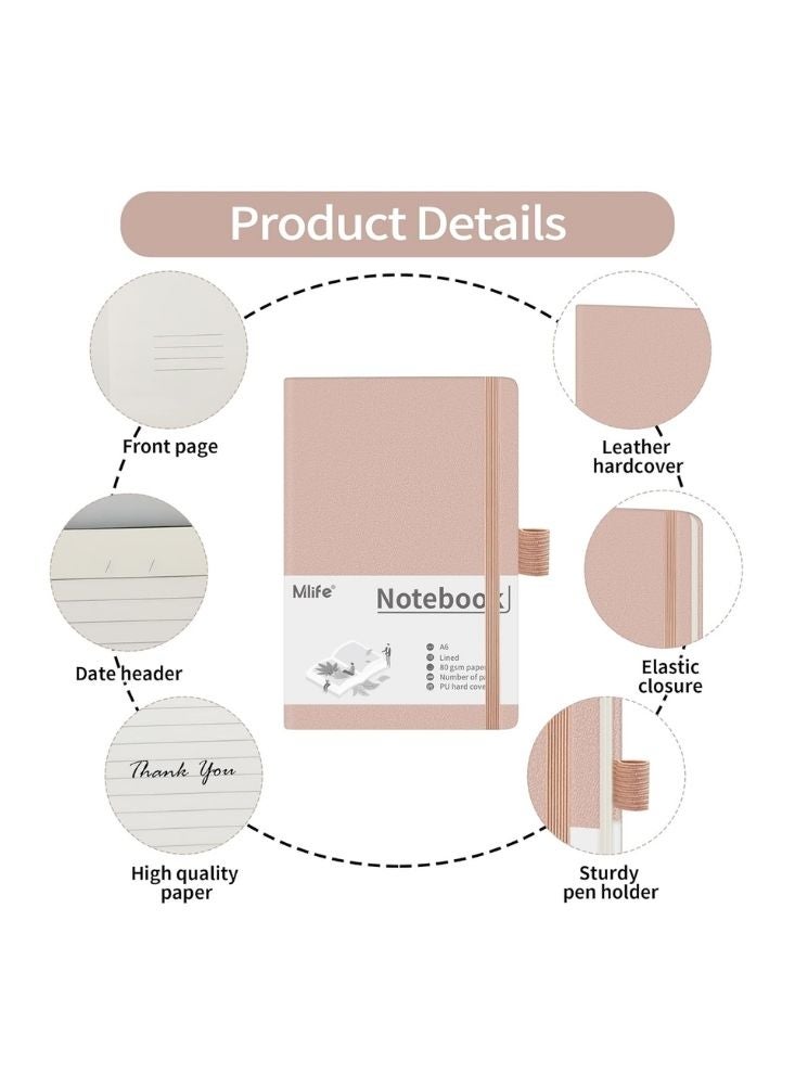 Premium Mini Pocket Notebook by Mlife | Compact Travel Journal with Elastic Strap - Image 2