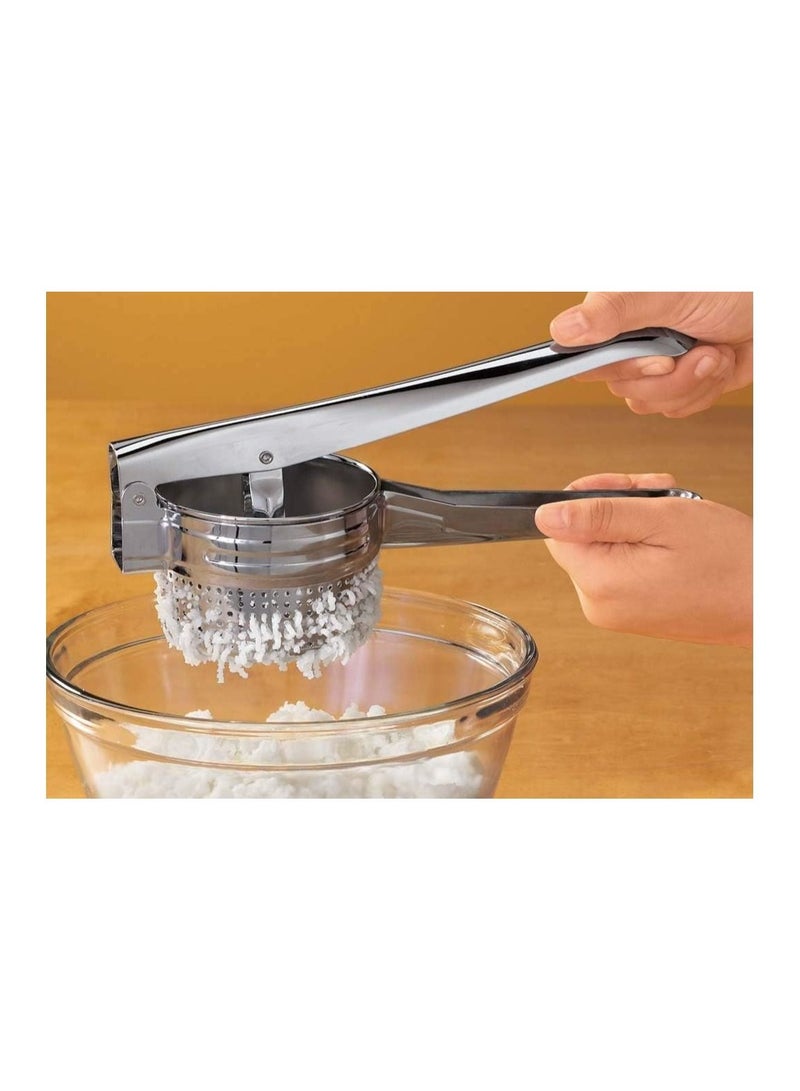 Potato Ricer Stainless Steel Masher - Ricer for Mashed Potatoes, Vegetables and Fruits - Ideal for Baby food, Mashing, Fruit Pulp, Boiled Vegetables, Fruits and Vegetable Juice - Image 4