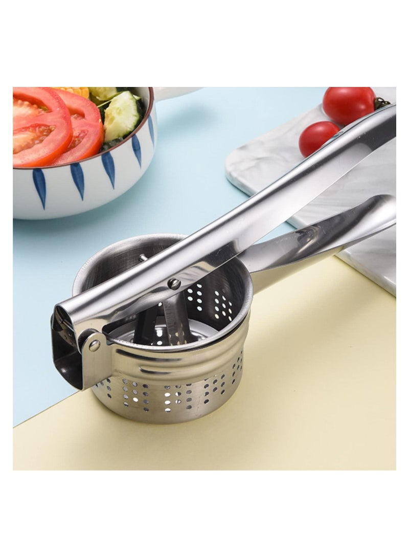 Potato Ricer Stainless Steel Masher - Ricer for Mashed Potatoes, Vegetables and Fruits - Ideal for Baby food, Mashing, Fruit Pulp, Boiled Vegetables, Fruits and Vegetable Juice - Image 3