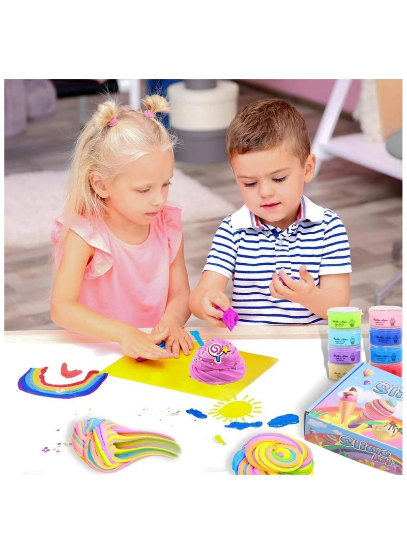 Smile 12-Pack Butter Slime Kit for Party Favors, Scented, Soft and Non-Sticky, Gifts for Girl Boys, Stress Relief Slime Bulk for Ice Cream Mold fillings - Image 5