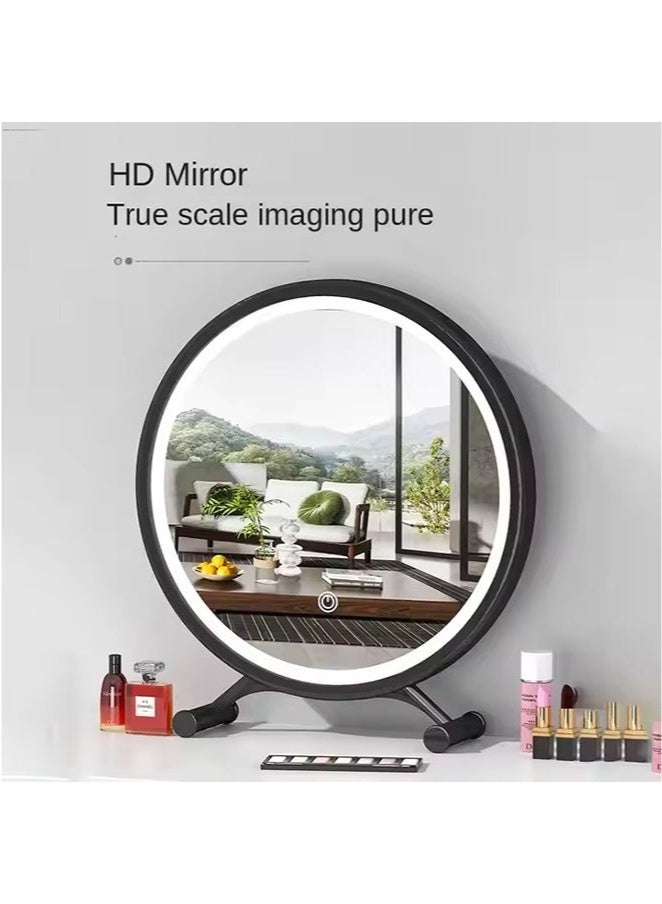 عربست مرآة مكياج للمكتب مع حامل، مرآة ديكور مكتب أكريليك، مرآة ديكور مكتب لطيفة وجمالية ديكور الغرفة مرآة هدية قابلة للفصل مثبتة على الحائط - Image 3