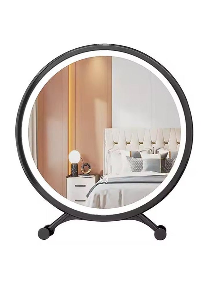 عربست مرآة مكياج للمكتب مع حامل، مرآة ديكور مكتب أكريليك، مرآة ديكور مكتب لطيفة وجمالية ديكور الغرفة مرآة هدية قابلة للفصل مثبتة على الحائط - Image 1