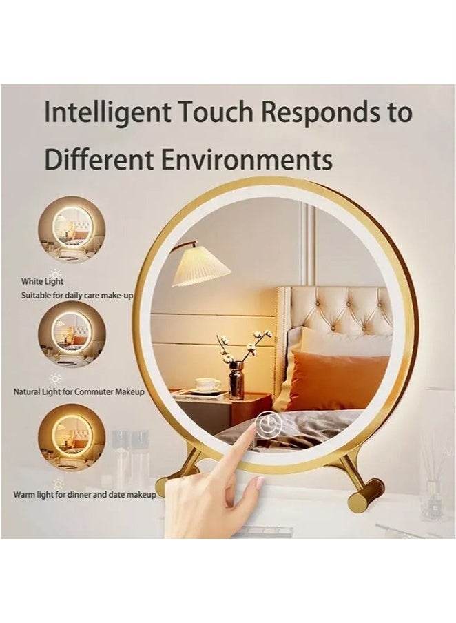 عربست مرآة مكياج للمكتب مع حامل، مرآة ديكور مكتب أكريليك، مرآة ديكور مكتب لطيفة وجمالية ديكور الغرفة مرآة هدية قابلة للفصل مثبتة على الحائط - Image 4