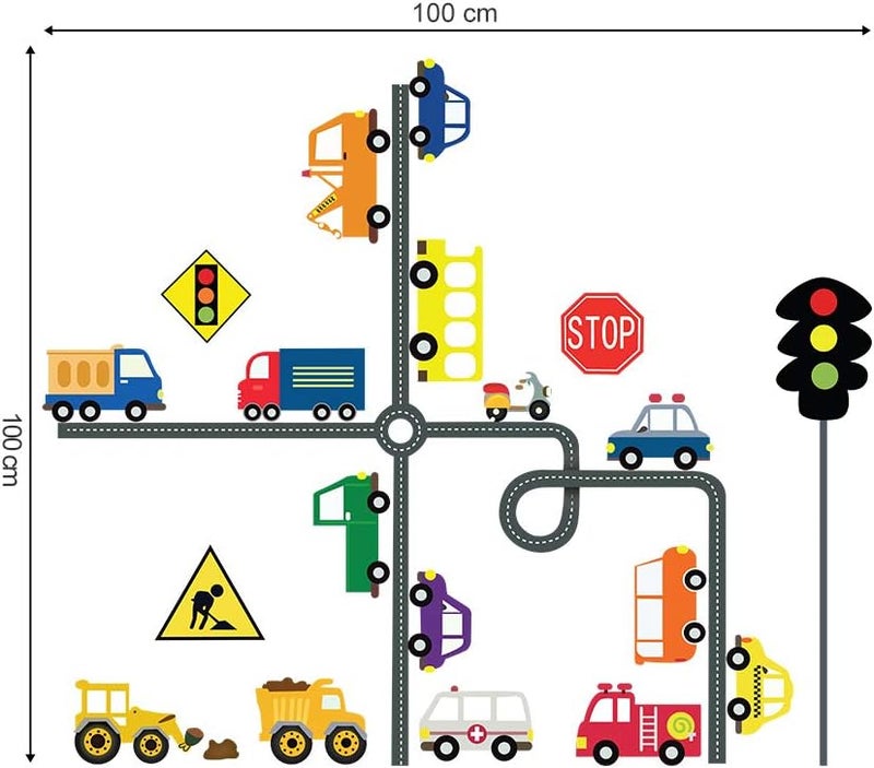 BPA® Car Transportation Road Wall Decals - Image 4