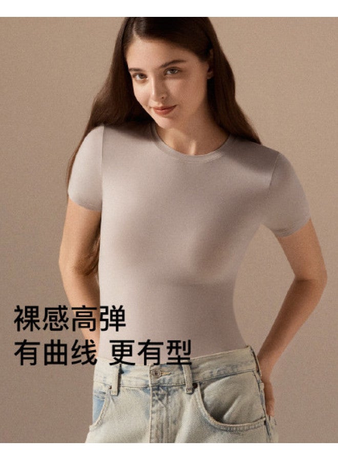 ubras Stylish Women'S Shaping Short-Sleeve Base Layer, Business Casual Basic Top For Summer - Image 1