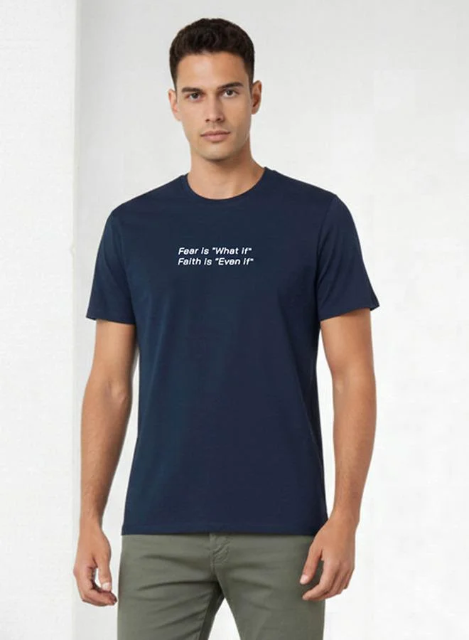 Iconic Iconic Men Slim Fit Crew Neck Short Sleeves Printed T-shirt