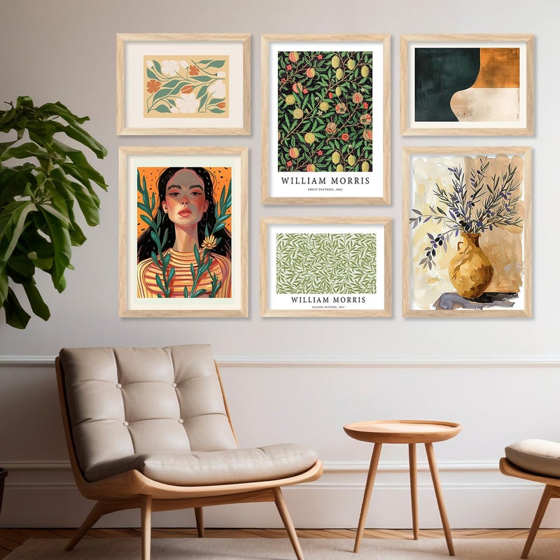 Kotart Abstract Wall Painting Wall Decoration Wall Frames Modern Art Painting For Wall Hanging Home Decoration Wall Poster With Frames Home Dcor Premium Wall Art Frames For Office Living Room Set of 6 Size 10x13 inch or 13x17 inch Art 2 - Image 1