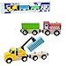SAIBURAZ Wooden Trains Cars with Crane Magnetic Train Toys for Wooden Train Tracks Train Sets for Toddlers and Kids Ages 3 Crane Train - Image 2