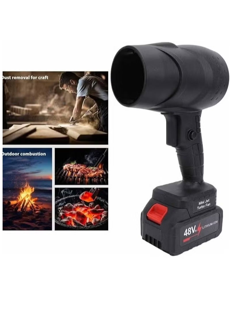 GENNEXT Jet dry Mini blower Turbo Jet Fan with 48V 1PC Large Capacity Battery Lightweight Body Turbine Motor Strong Power Speed Clear the Fallen Leaves and Dust at Home - Image 1