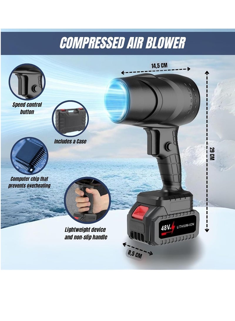 GENNEXT Jet dry Mini blower Turbo Jet Fan with 48V 1PC Large Capacity Battery Lightweight Body Turbine Motor Strong Power Speed Clear the Fallen Leaves and Dust at Home - Image 2