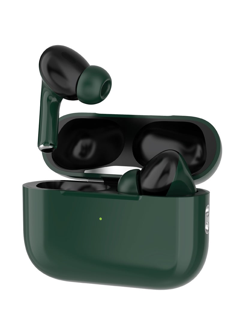 GREEN LION 2nd Gen Earbuds PRO2 with 13mm High-Excursion Driver / Enhanced Bass Performance Earphone/ Touch Control Headset / 4hrs Playtime Headphone/ Bluetooth 5.3 / Pop-Up Window / Type-C Charging - Black & Green - Image 1