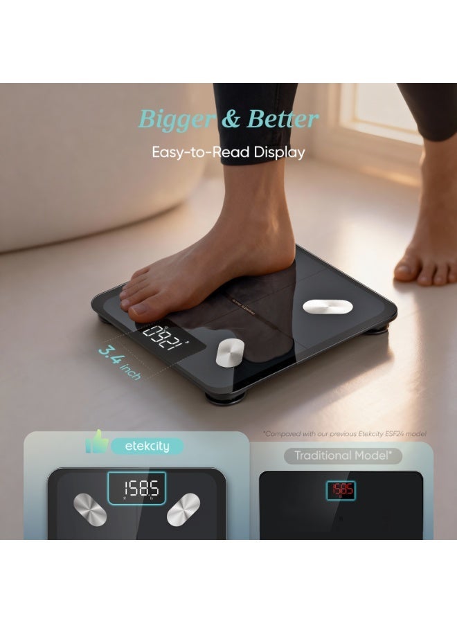 Etekcity Smart Scale For Body Weight And Fat, Digital Bathroom Scale Accurate To 0.05lb/0.02kg Weighing Machine For People's Muscle BMI, Bluetooth Electronic Body Composition Monitor - Image 4
