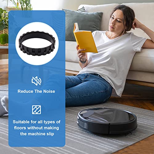 Abeskch Replacement Tire Compatible with IRobot Roomba Wheels Series 500, 600, 700, 800, 900 and I3, I6, I7, E5, E6, J9 Non-slip, high wear resistance Tire for irobot roomba wheel replacement (2 Pack) - Image 4