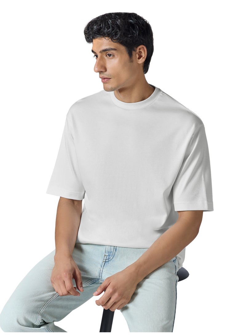 اكس واي اكس اكس تيشيرت XYXX Drift للرجال بمقاس كبير | قطن ممشط ١٠٠٪ | تيشيرت سادة بياقة دائرية وأكتاف منسدلة وأكمام نصفية - Image 4