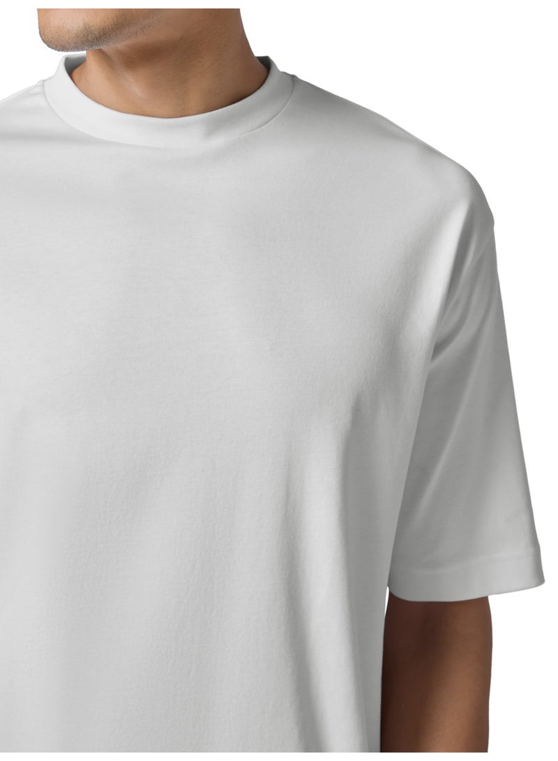 اكس واي اكس اكس تيشيرت XYXX Drift للرجال بمقاس كبير | قطن ممشط ١٠٠٪ | تيشيرت سادة بياقة دائرية وأكتاف منسدلة وأكمام نصفية - Image 5