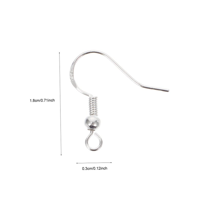 Silver Plated Earring Hooks DIY Craft Supplies Handmade Jewelry Accessories - Image 3